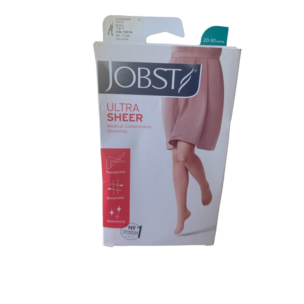 Jobst NEW Ultra Sheer Medical 20-30 mmHg Compression Thigh Stockings in Natural